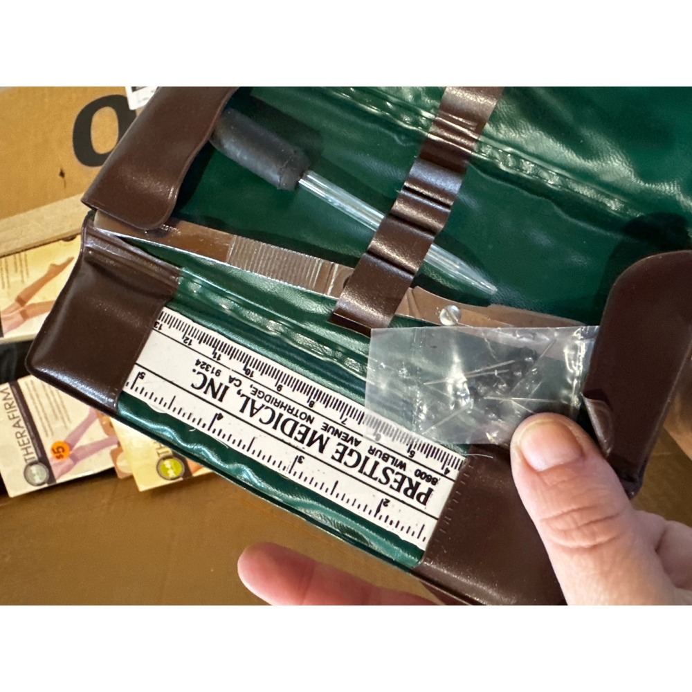 Prestige Medical Diagnostic Kit Tuning Fork Neurological Hammer Case Brown Green
